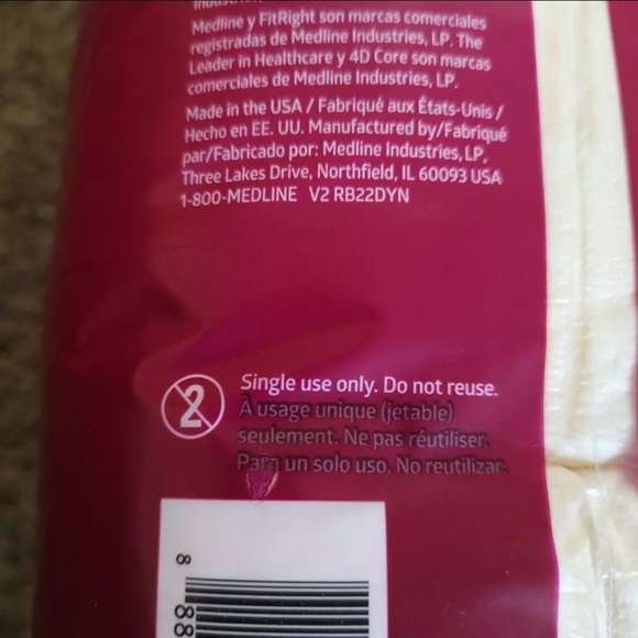 Medline FitRight Extra Incontinence Liner Pad 13x34 20Ct (Missing 3) 4D Core - Picture 7 of 16